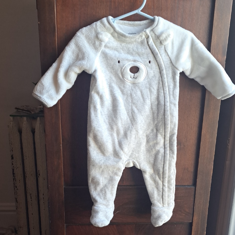 Absorba Size 6 Months Cozy White Bear Kids One Piece